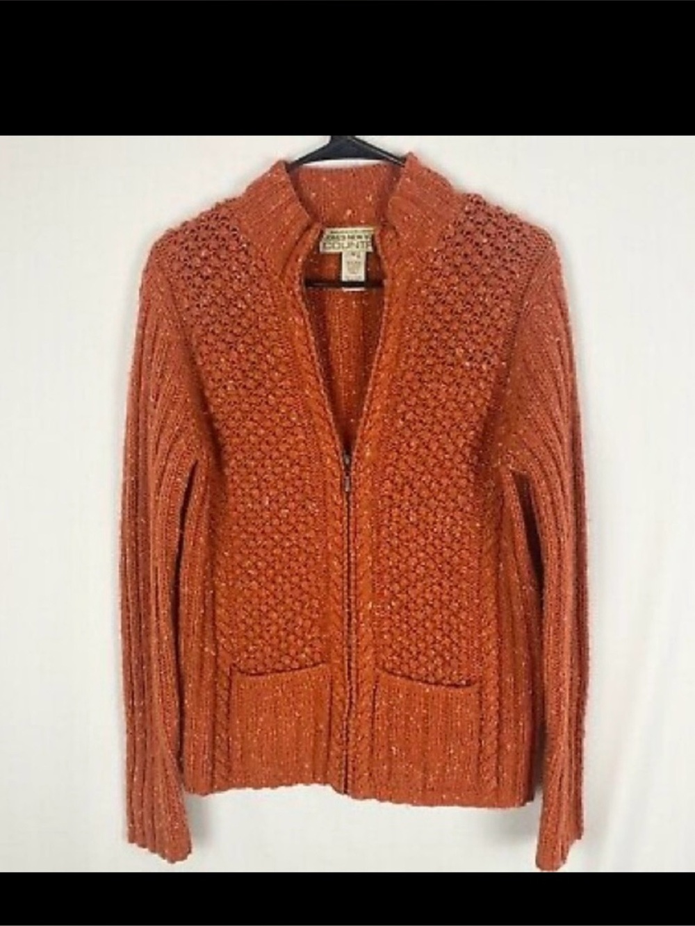 Exclusive Hand Knit for Jones New York Country Sweater 100% Wool.